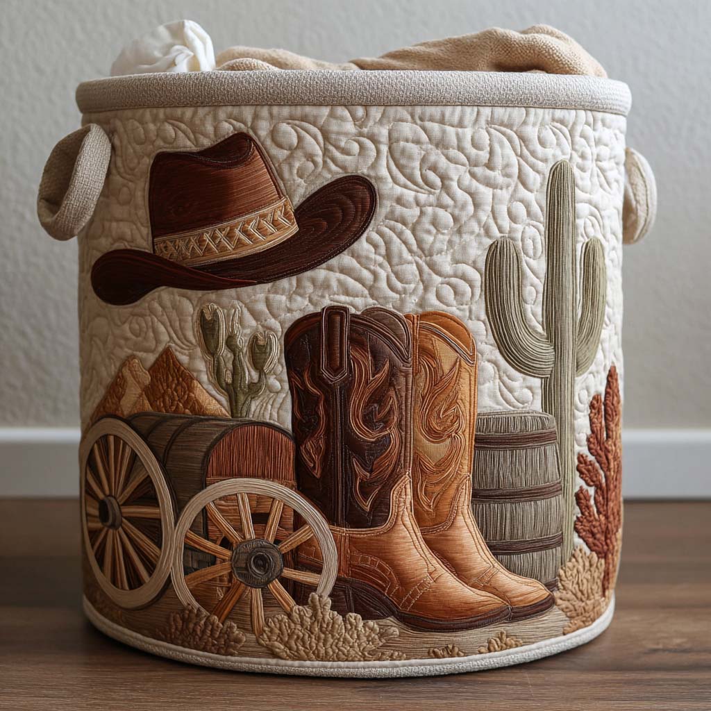 Quiltad tvättkorg i westernstil NCU0NNT2660