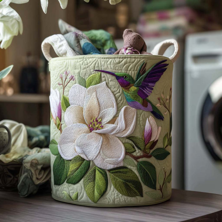 Quiltad tvättkorg med kolibri NCU0NNT1422