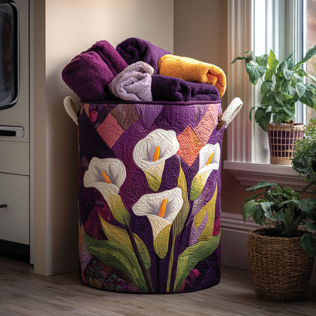 Quiltad tvättkorg med blommönster NCU0QN006