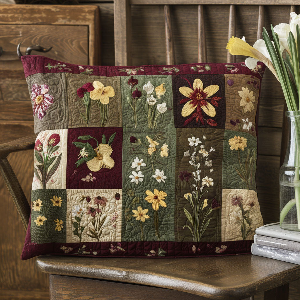 Kuddfodral med quiltade blommor NCU0PT8210