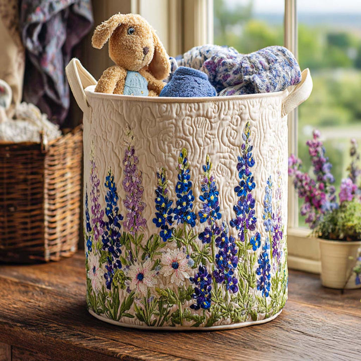Quiltad tvättkorg med blommönster NCU0NNT1311