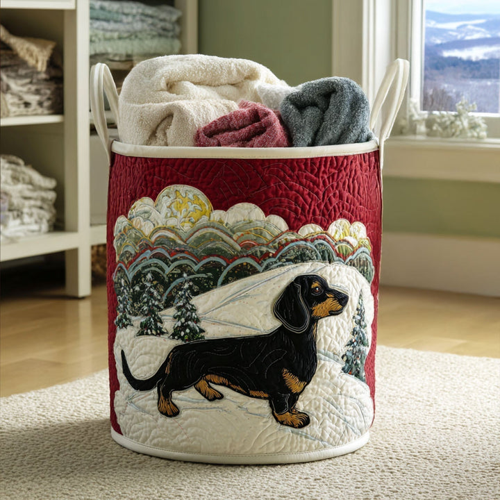 Quiltad tvättkorg med hundmotiv NCU0QN036