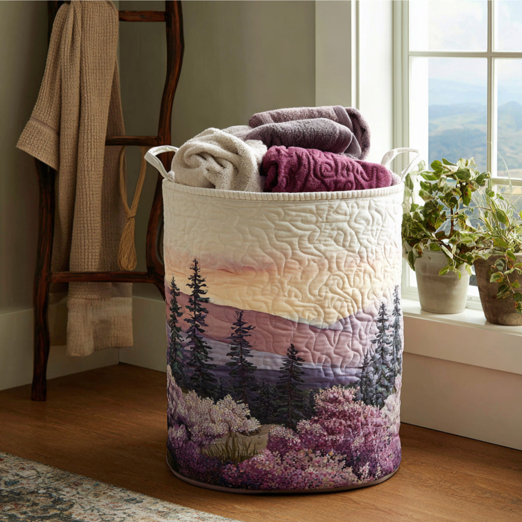 Quiltad tvättkorg med blommönster NCU0QN006