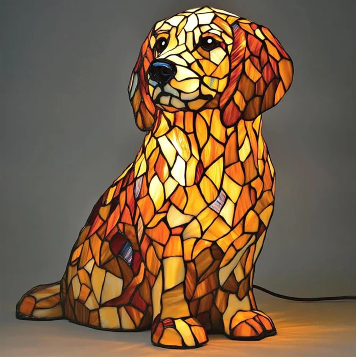 Staty av Lily den Spirituella Golden Retriever